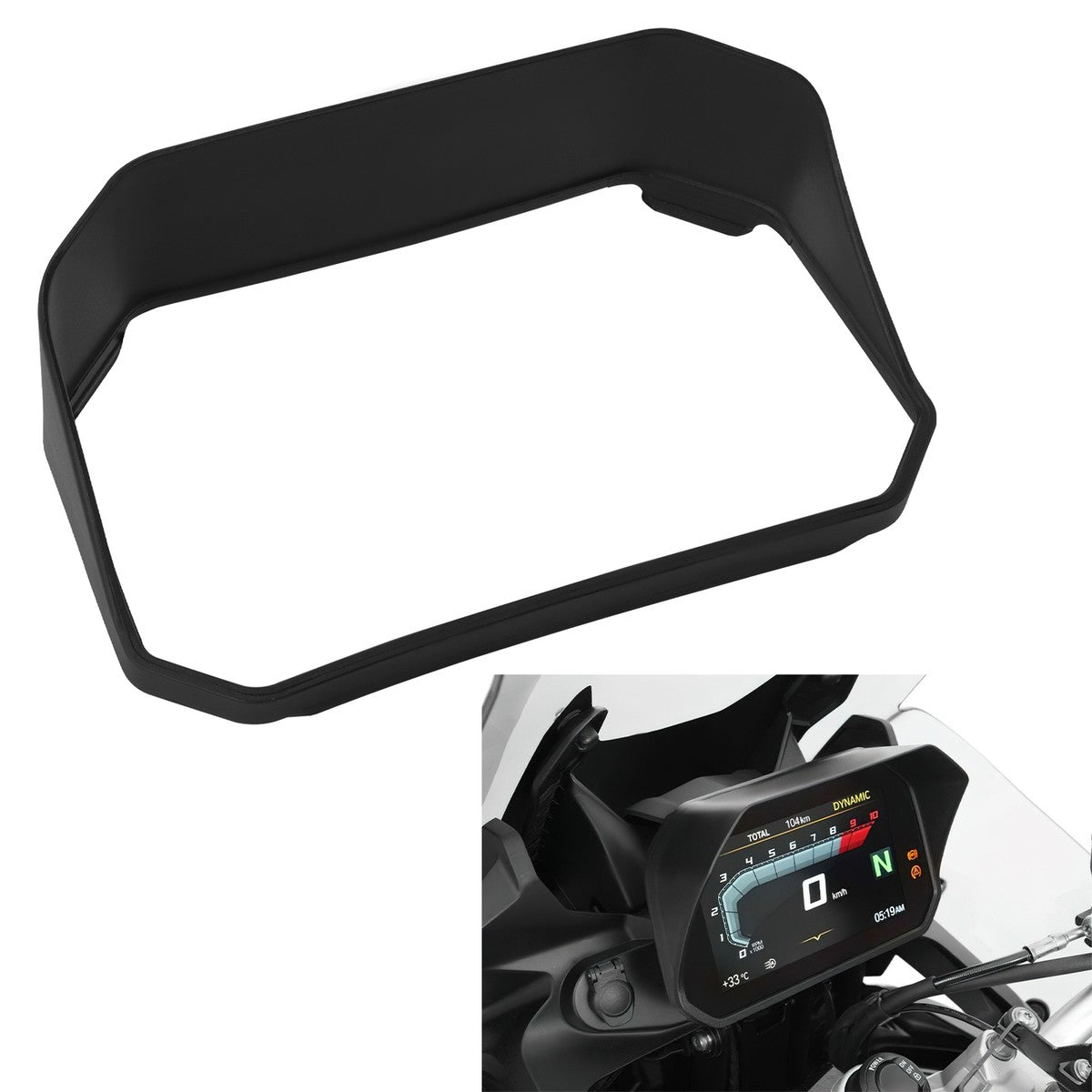 Sun / Glare Shield - Silver back by Motoverse for BMW R1300GS / GSA